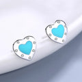 1 Paar 925 Sterling Silber 925 Sterling Silber Ohrringe Herzform Ohrstecker | Shop Nory