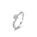 s925 Sterling Silber Ring Damen Mode Luxus Torsion Arm Sechsklauen 1 Karat Simulationsdiamant Ring Hochzeitsgeschenk Internet Feierlichkeiten Explosionen | Shop Nory