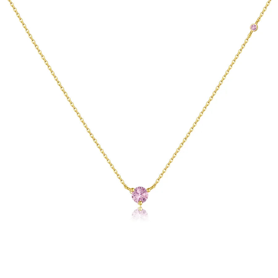 925 Sterling Silber Zirkon Kabelkette Einlage Rund Anhänger Halskette | Shop Nory