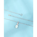 925 Sterling Silber Opal Zirkon Kabelkette Einlage Geometrische Anhänger Halskette | Shop Nory
