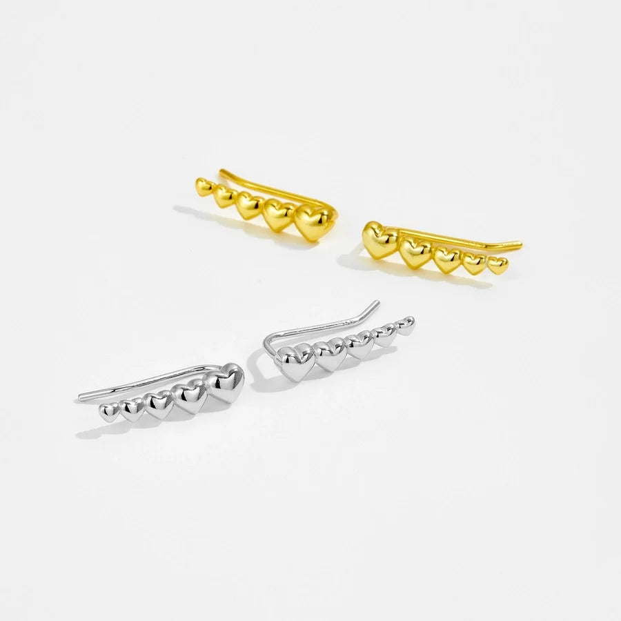 1 Paar 18K Goldbeschichtete Weißgoldbeschichtete 925 Sterling Silber Zirkon 925 Sterling Silber Ohrringe Geometrische Ohrstecker | Shop Nory