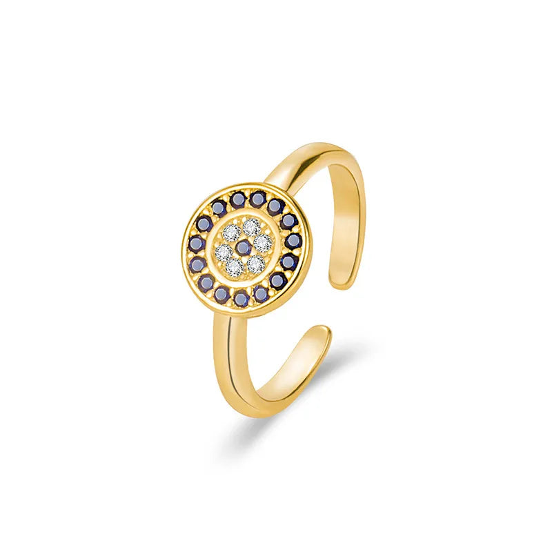 925 Sterling Silver Geometrische Auge Offene Ringe 925 Sterling Silver Ringe | Shop Nory