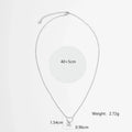 925 Sterling Silber Plattiert Zirkon Kabelkette Einlage Kreuz Herzform Anhänger Halskette | Shop Nory