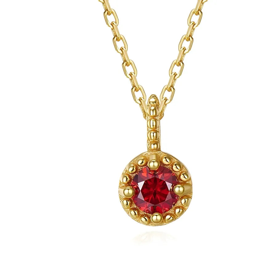 925 Sterling Silver Zircon Kabelkette Beschichtung Geometrischer Anhänger Halskette | Shop Nory