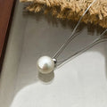 925 Sterling Silver Imitation Pearl Boxkette Plattierung Geometrische Anhänger Halskette | Shop Nory