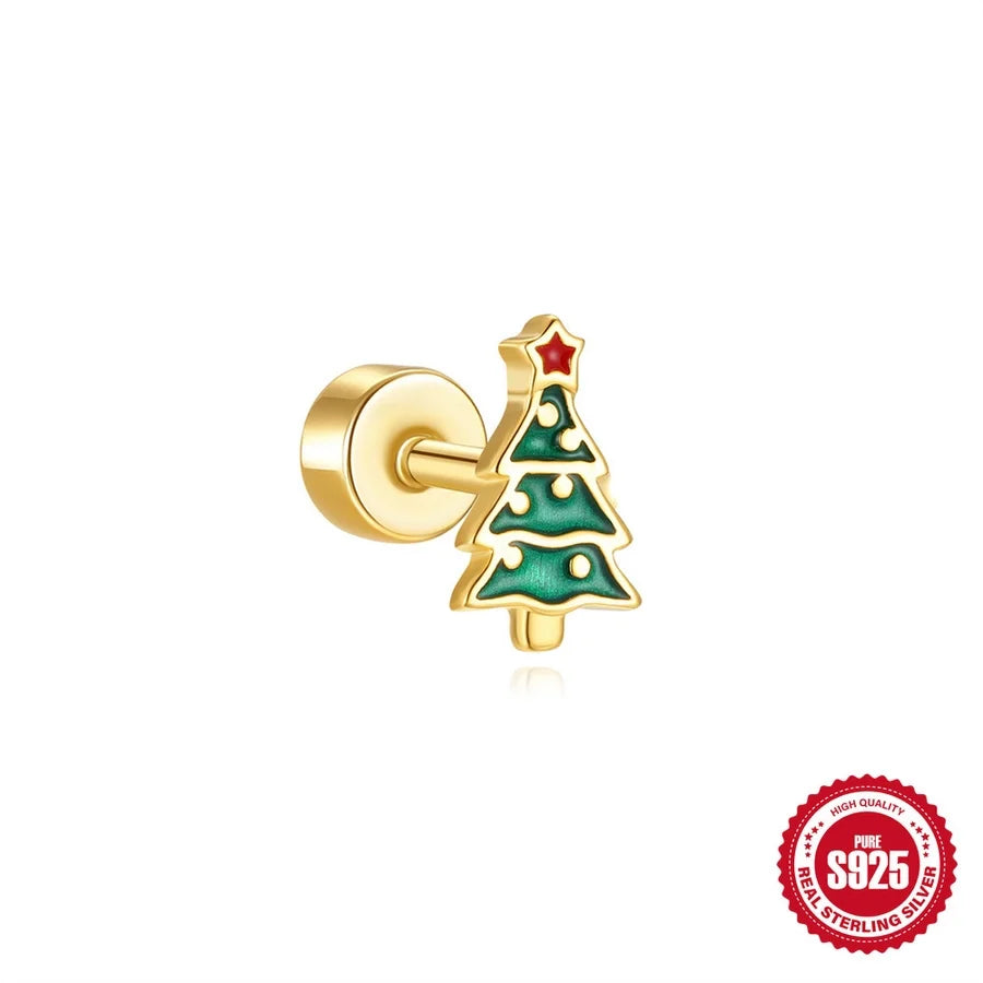 1 Stück Ohrknorpelringe & -stecker Cute Geometric 925 Sterling Silber Türkis Zirkon Ohrknorpelringe & -stecker | Shop Nory