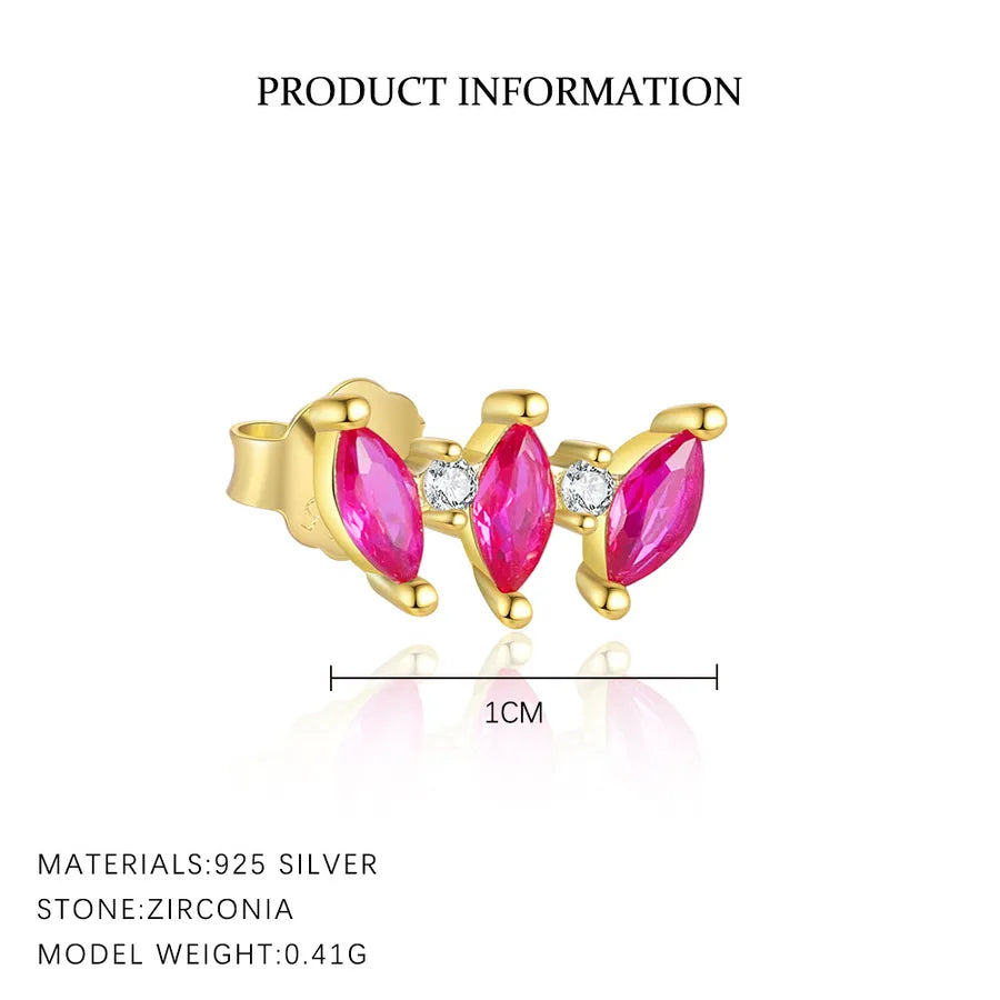 1 Stück 1 Set 925 Sterling Silber Zirkon Geometrische Tropf Ohrringe Ohrringe Ohrstecker | Shop Nory