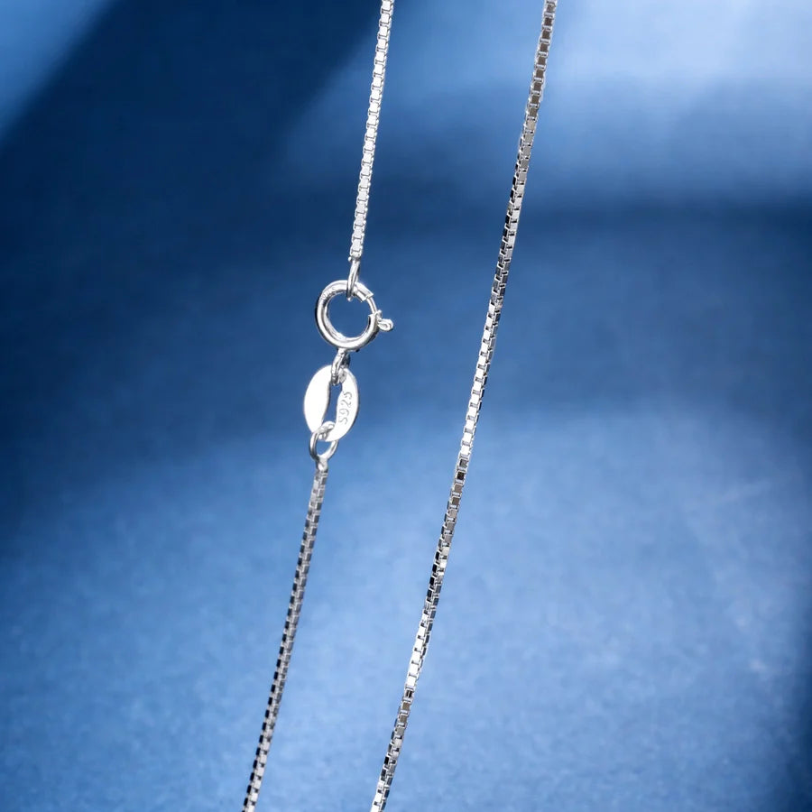 925 Sterling Silber Melonensamen Kette Kabelkette Schmelzkette Beschichtung Geometrische Halskette | Shop Nory