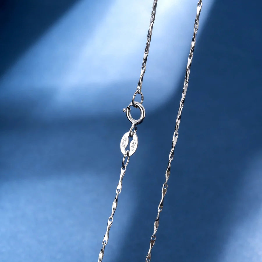 925 Sterling Silber Melonensamen Kette Kabelkette Schmelzkette Beschichtung Geometrische Halskette | Shop Nory