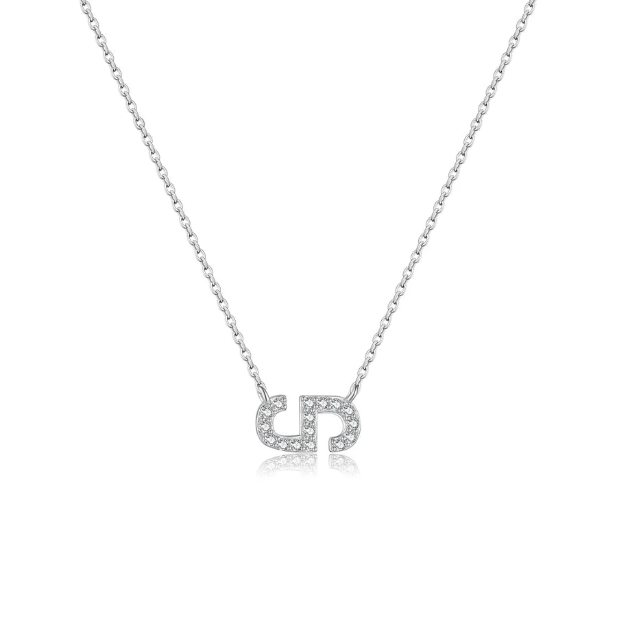 925 Sterling Silber Zirkon Kabelkette Einlage Geometrisches Kreuz Anhänger Halskette | Shop Nory