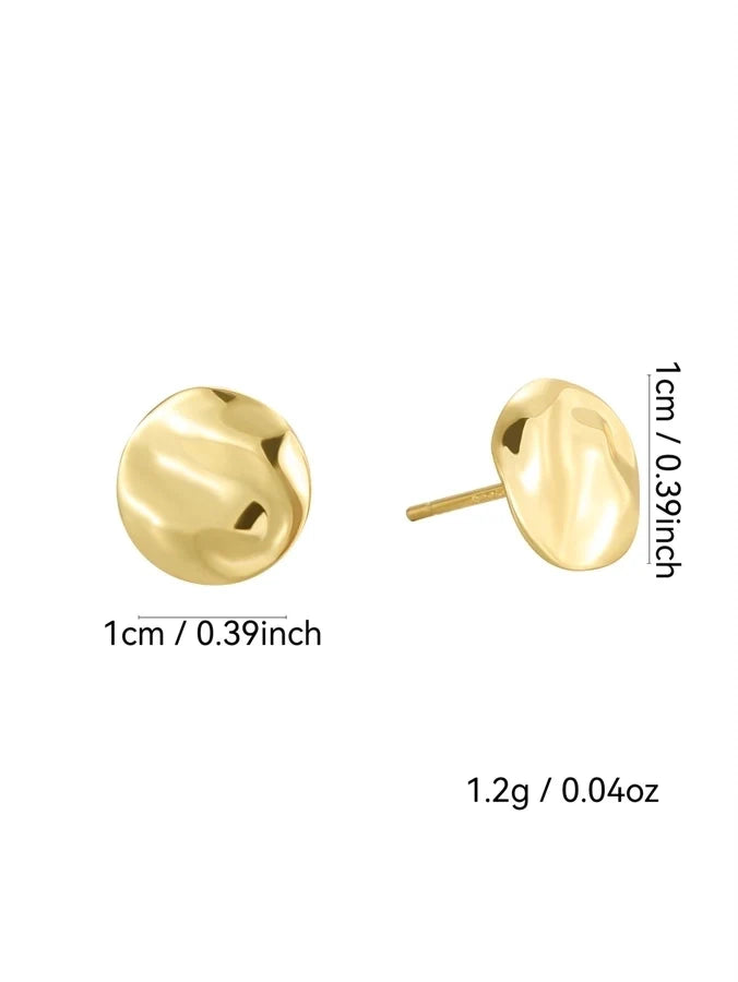 1 Paar 925 Sterling Silber 925 Sterling Silber Ohrringe Geometrische Ohrstecker | Shop Nory