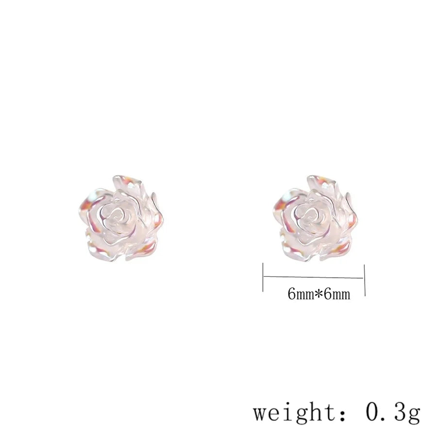 1 Paar 925 Sterling Silber 925 Sterling Silber Ohrringe Rose Ohrstecker | Shop Nory