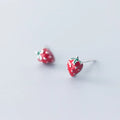 1 Paar 925 Sterling Silber Erdbeer Ohrringe | Shop Nory