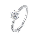 925 Sterling Silber Moissanit Zirkon Geometrische Offene Ringe | Shop Nory