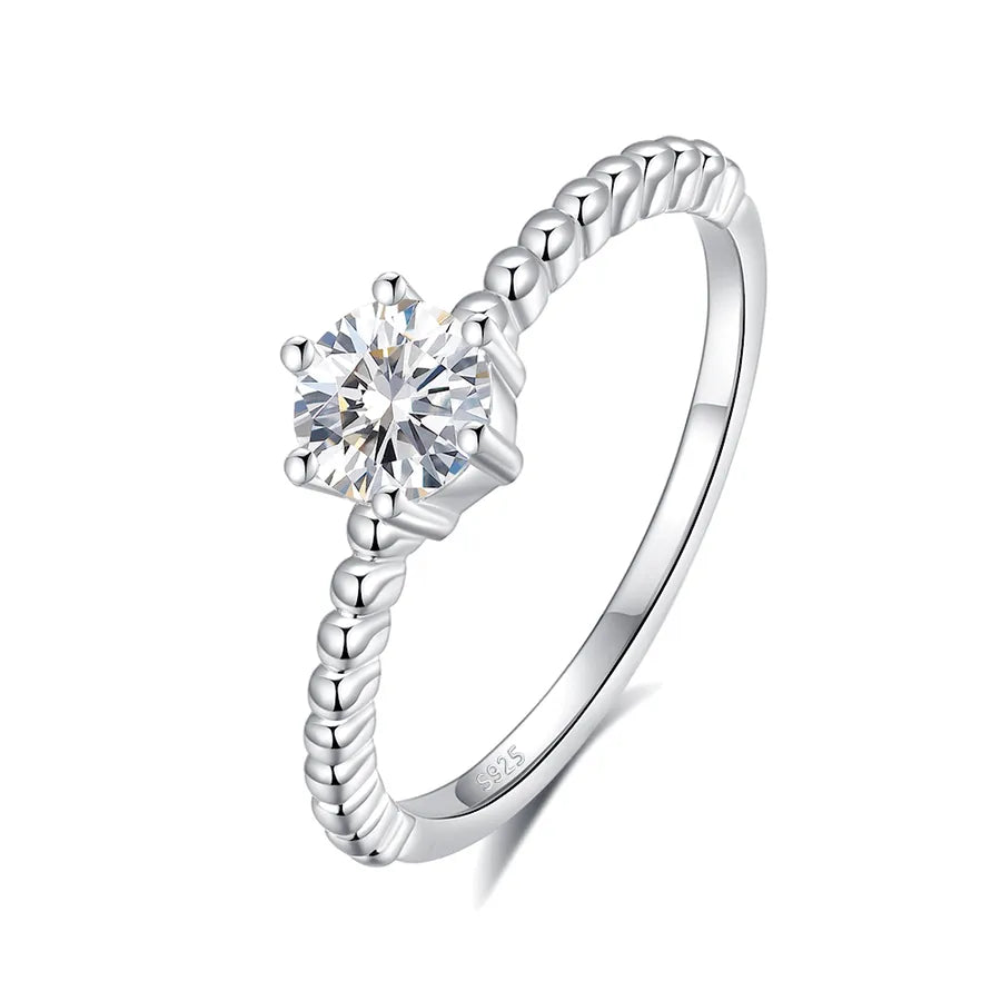 925 Sterling Silber Moissanit Zirkon Geometrische Offene Ringe | Shop Nory