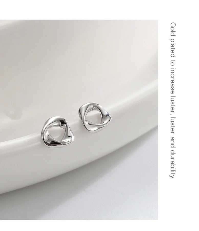 1 Paar 925 Sterling Silber 925 Sterling Silber Ohrringe Geometric Solid Color Ohrstecker | Shop Nory
