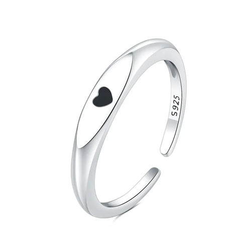 925 Sterling Silver Zirkon Herzform Offene Ringe 925 Sterling Silver Ringe | Shop Nory