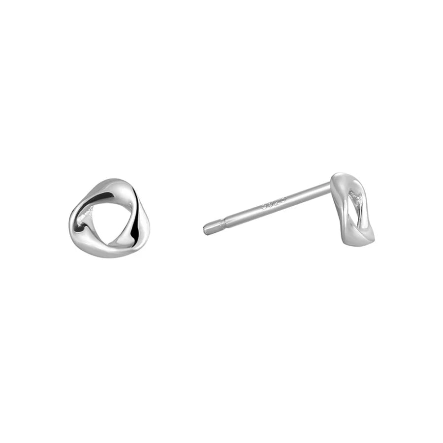 1 Paar 925 Sterling Silber 925 Sterling Silber Ohrringe Geometric Solid Color Ohrstecker | Shop Nory