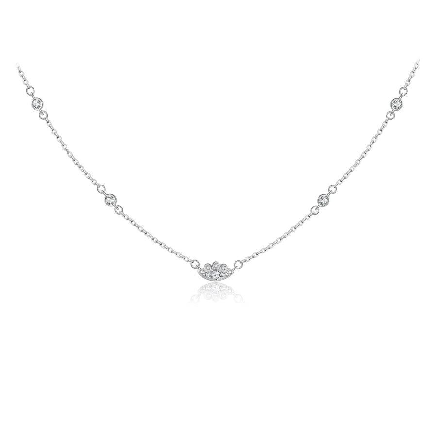 925 Sterling Silber Zirkon Kabelkette Teufelsauge Anhänger Necklace | Shop Nory