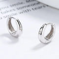 1 Paar 925 Sterlingsilber Zirkon 925 Sterlingsilber Ohrringe Geometrische Creolen | Shop Nory