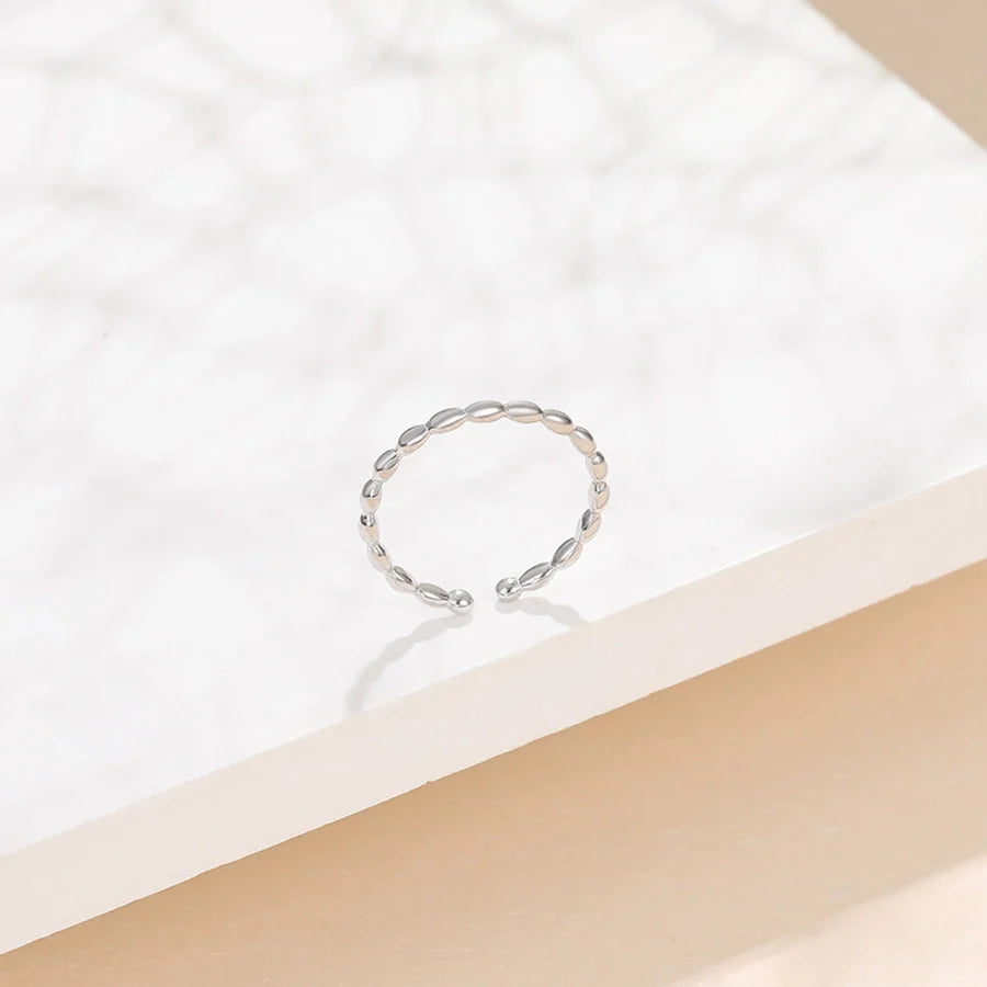 18K vergoldet Weißgold plattiert 925 Sterling Silber geometrisch verstellbarer Ring 925 Sterling Silber Ringe | Shop Nory