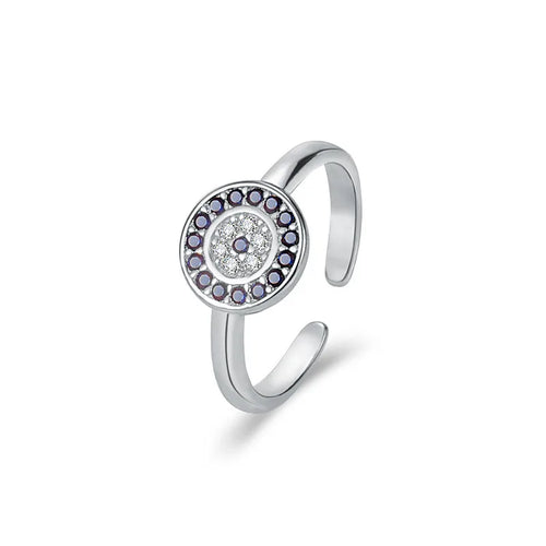 925 Sterling Silver Geometrische Auge Offene Ringe 925 Sterling Silver Ringe | Shop Nory