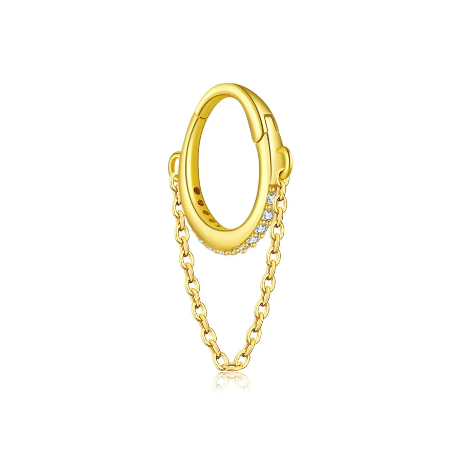 1 Stück 18K vergoldet Weißgold plattiert 925 Sterling Silber Zirkon 925 Sterling Silber Ohrringe Runde Ohrringe | Shop Nory