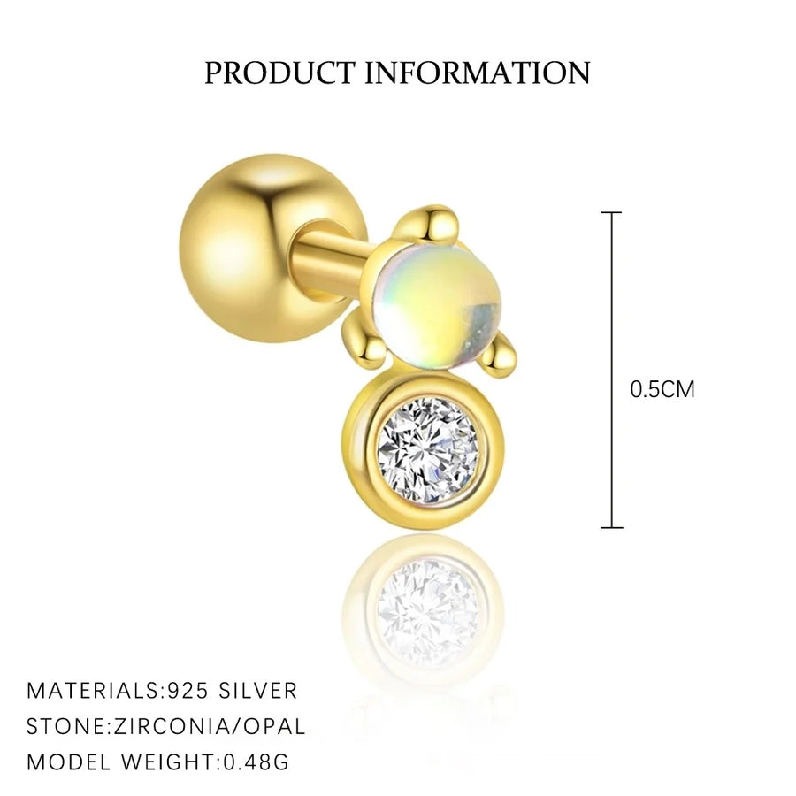 1 Stück 1 Paar 925 Sterling Silber Zirkon 925 Sterling Silber Ohrringe Geometrisch Star Bow Knot Tropfen Ohrringe Ohrstecker | Shop Nory