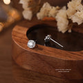 1 Paar 925 Sterling Silber Zirkon 925 Sterling Silber Ohrringe Runde Ohrstecker | Shop Nory
