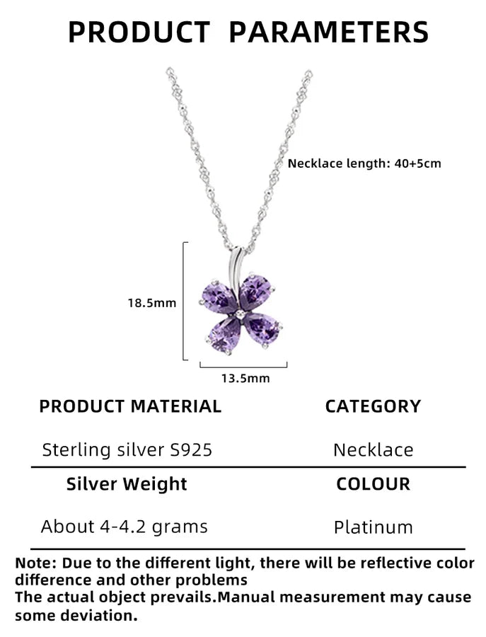 925 Sterling Silber Zirkon Polieren Einlage Blütenanhänger Halskette | Shop Nory