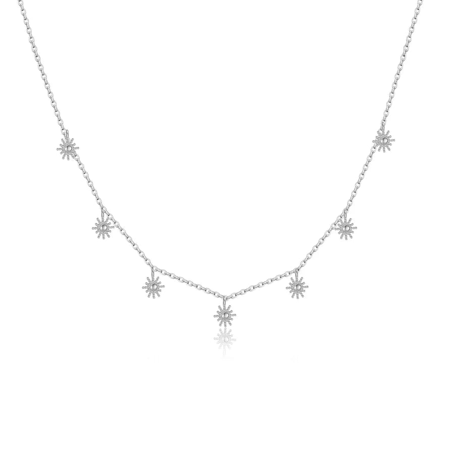 S925 Sterlingsilber Retro Urlaubsstil SONNENBLUMEN Halskette Ohrringe Frauen Extravaganter Langer Ohrringe Ohrringe | Shop Nory
