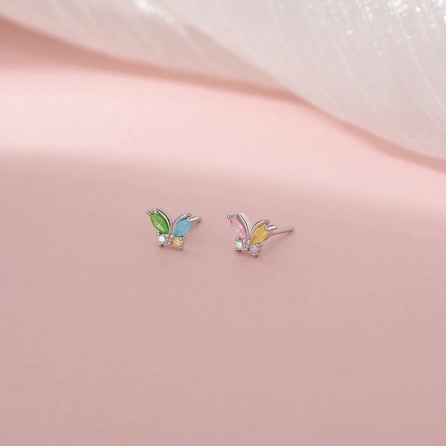 1 Paar 925 Sterlingsilber Zirkon 925 Sterlingsilber Ohrringe Schmetterling Ohrringe | Shop Nory