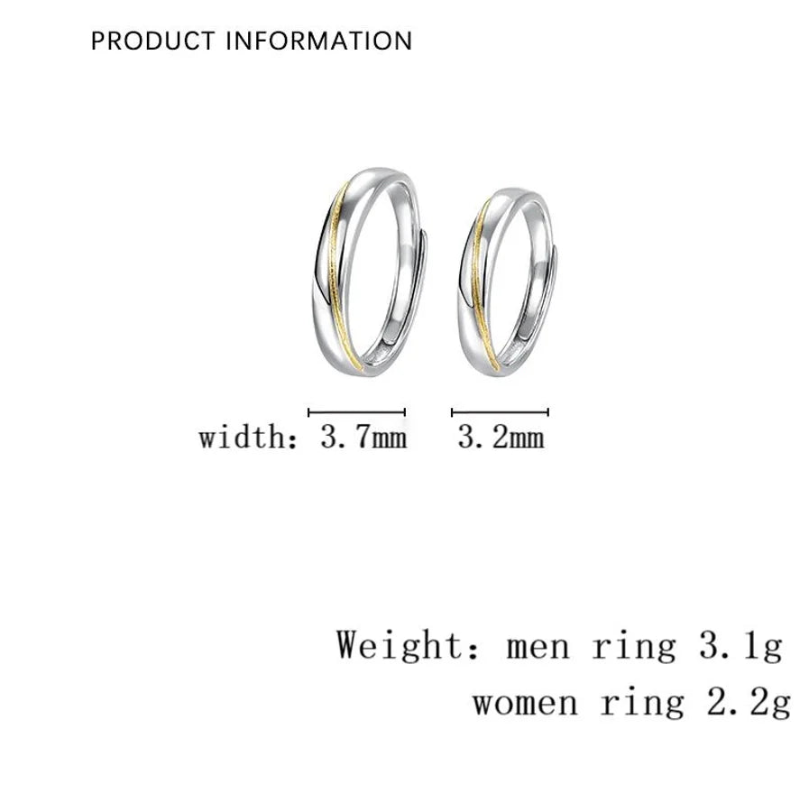 925 Sterling Silver Linien Offene Ringe 925 Sterling Silver Ringe | Shop Nory