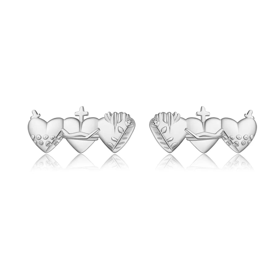 925 Liebendes Herz in Sterlingsilber Halskette Ring Ohrringe Anzug Frauen Koreanischer Stil Mode Persönlichkeit Trend Vielseitig Fortgeschrittenes Designgefühl | Shop Nory
