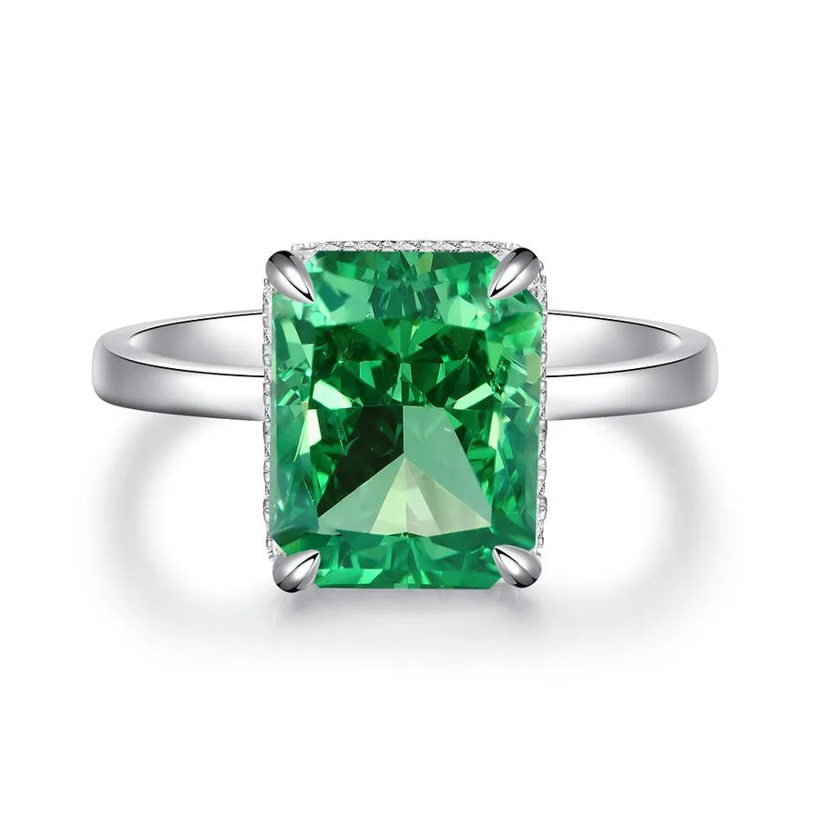 Weißgold plattiert Platin plattiert Rhodium plattiert 925 Sterling Silber Hochkohlenstoff-Diamant geometrische Ringe 925 Sterling Silber Ringe | Shop Nory