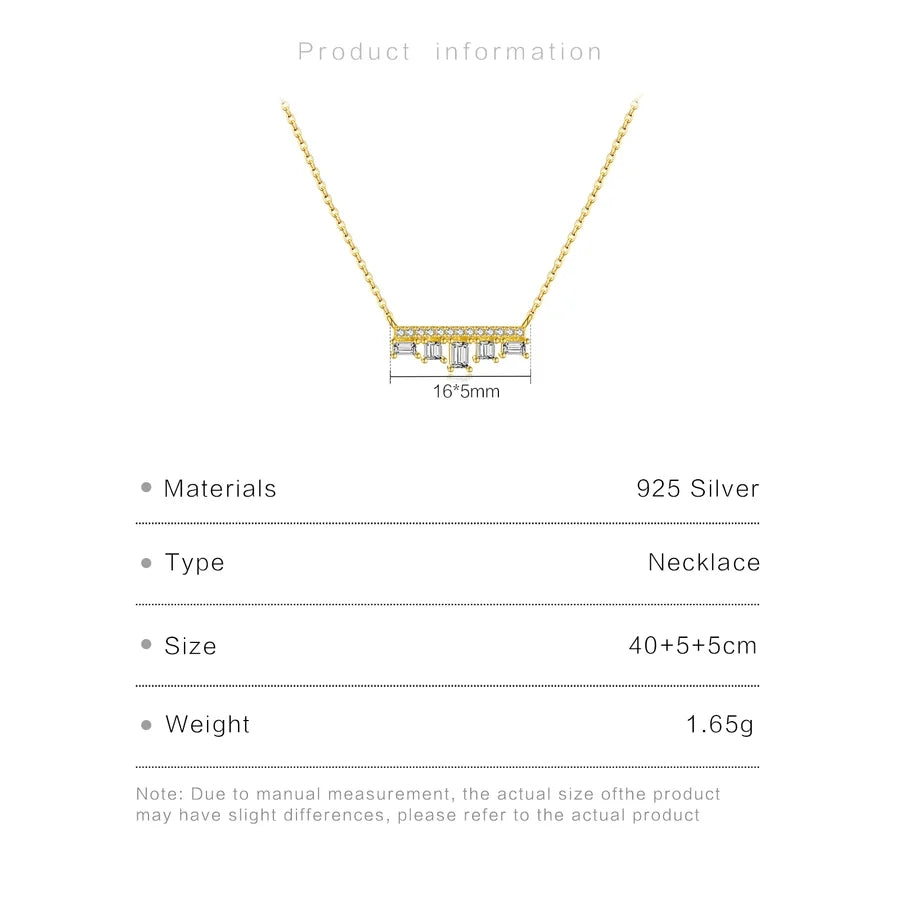 925 Sterling Silber Zirkon Kabelkette Einlage Geometrisches Kreuz Anhänger Halskette | Shop Nory
