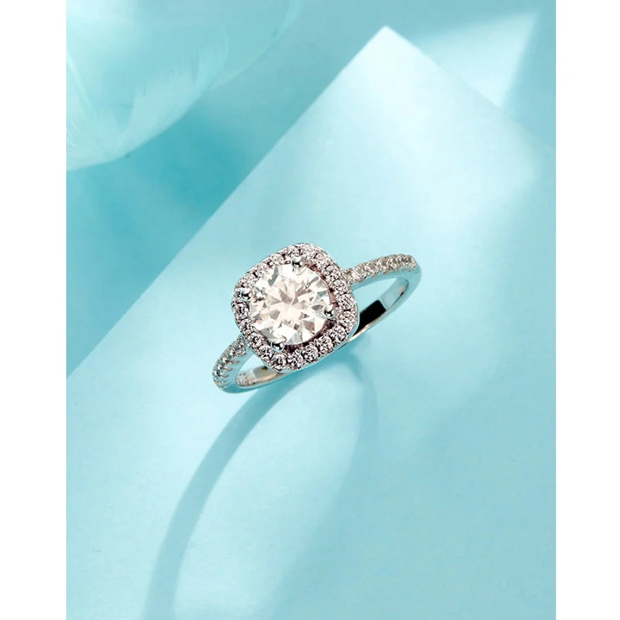 925 Sterlingsilber Moissanite Geometrische Ringe 925 Sterlingsilber Ringe GRA Zertifikat | Shop Nory