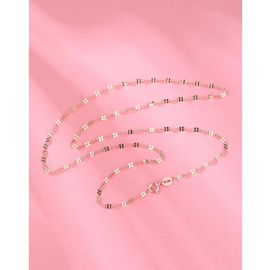 925 Sterling Silver Kabelkette Boxkette Einfarbige Halskette | Shop Nory