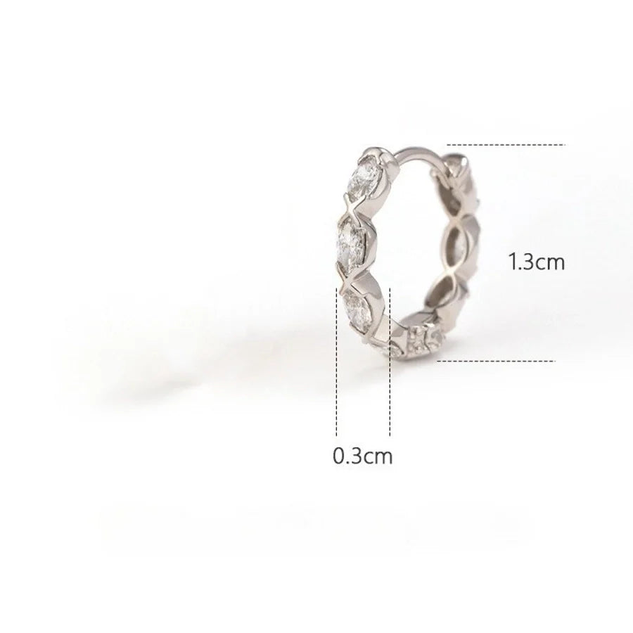1 Paar 925 Sterlingsilber Zircon 925 Sterlingsilber Ohrringe Geometrische Ohrringe | Shop Nory