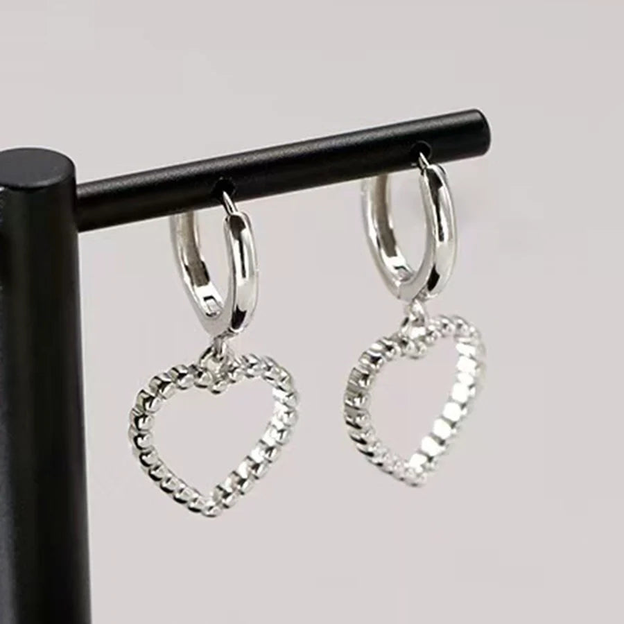 K Gold Vergoldet Weißgold Vergoldet 925 Sterling Silber 925 Sterling Silber Ohrringe Herzform Tropfenohrringe | Shop Nory