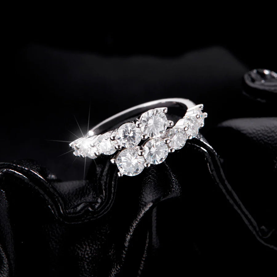 Rhodinbeschichtete 925 Sterling Silber Zirkon Geometrische Ringe 925 Sterling Silber Ringe | Shop Nory
