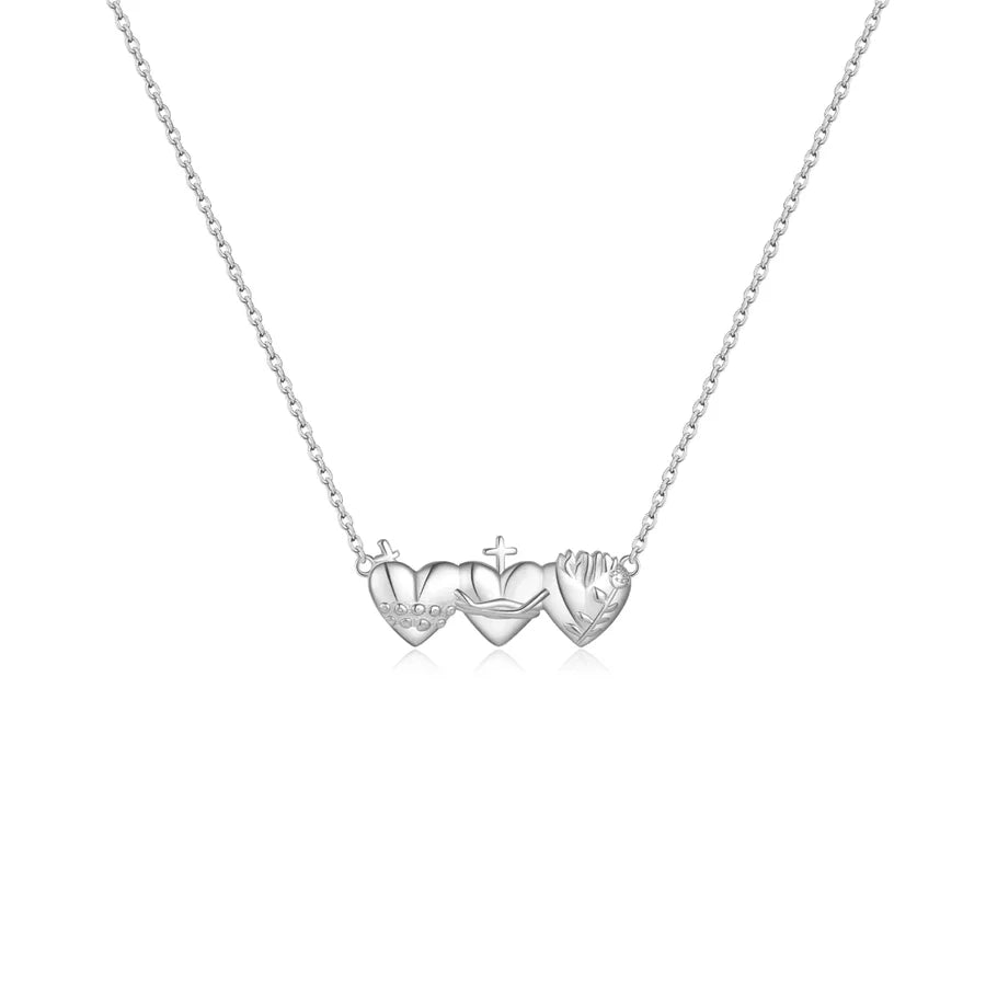 925 Liebendes Herz in Sterlingsilber Halskette Ring Ohrringe Anzug Frauen Koreanischer Stil Mode Persönlichkeit Trend Vielseitig Fortgeschrittenes Designgefühl | Shop Nory