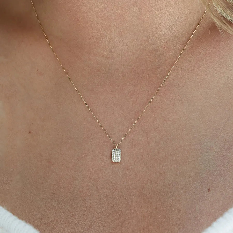 925 Sterling Silber Zirkon Kabelkette Geometrische Anhänger Halskette | Shop Nory