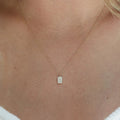 925 Sterling Silber Zirkon Kabelkette Geometrische Anhänger Halskette | Shop Nory