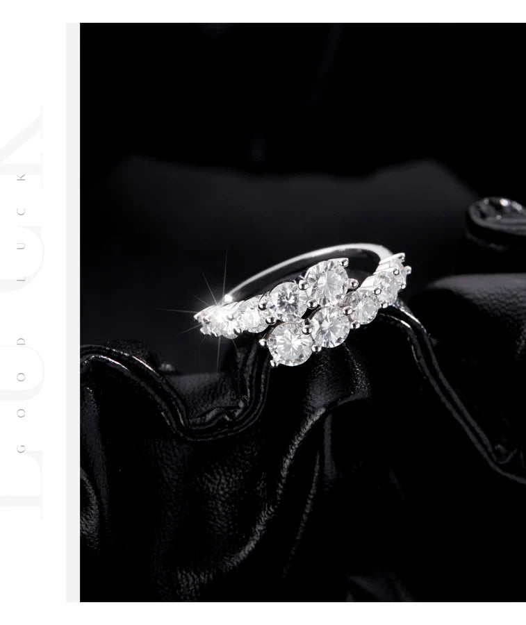 Rhodinbeschichtete 925 Sterling Silber Zirkon Geometrische Ringe 925 Sterling Silber Ringe | Shop Nory