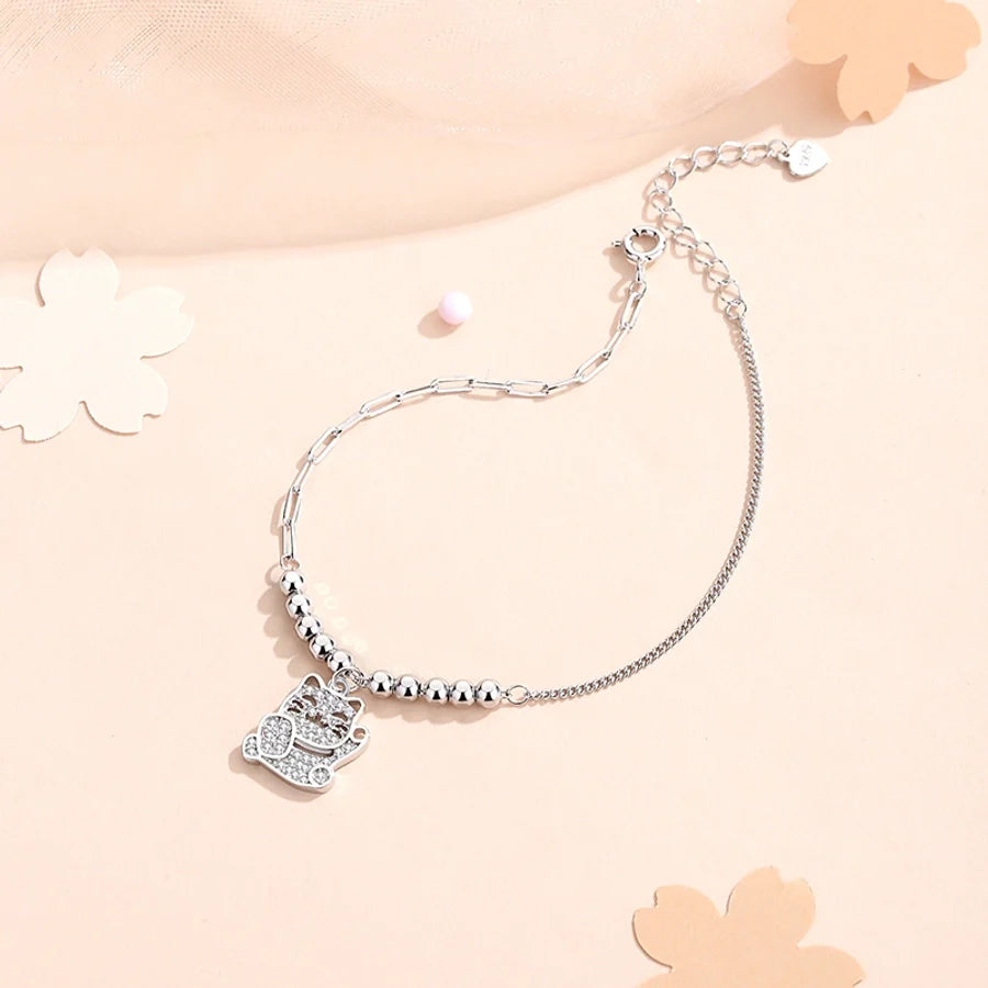 925 Sterling Silver Paperclip Chain Kabelkette Armbänder Elegant | Shop Nory