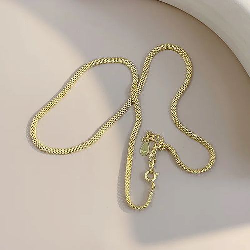 925 Sterlingsilber Langanhaltend Beschichtete Geometrische Halskette | Shop Nory