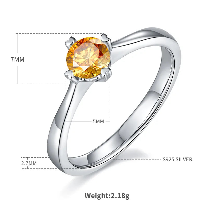 Rhodinbeschichtete 925 Sterling Silber Zirkon Runde Ringe 925 Sterling Silber Ringe | Shop Nory