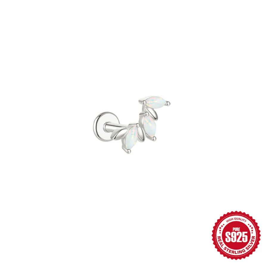 1 Stück 925 Sterling Silber Zirkon 925 Sterling Silber Ohrringe Geometrische Teufelsauge Ohrstecker | Shop Nory