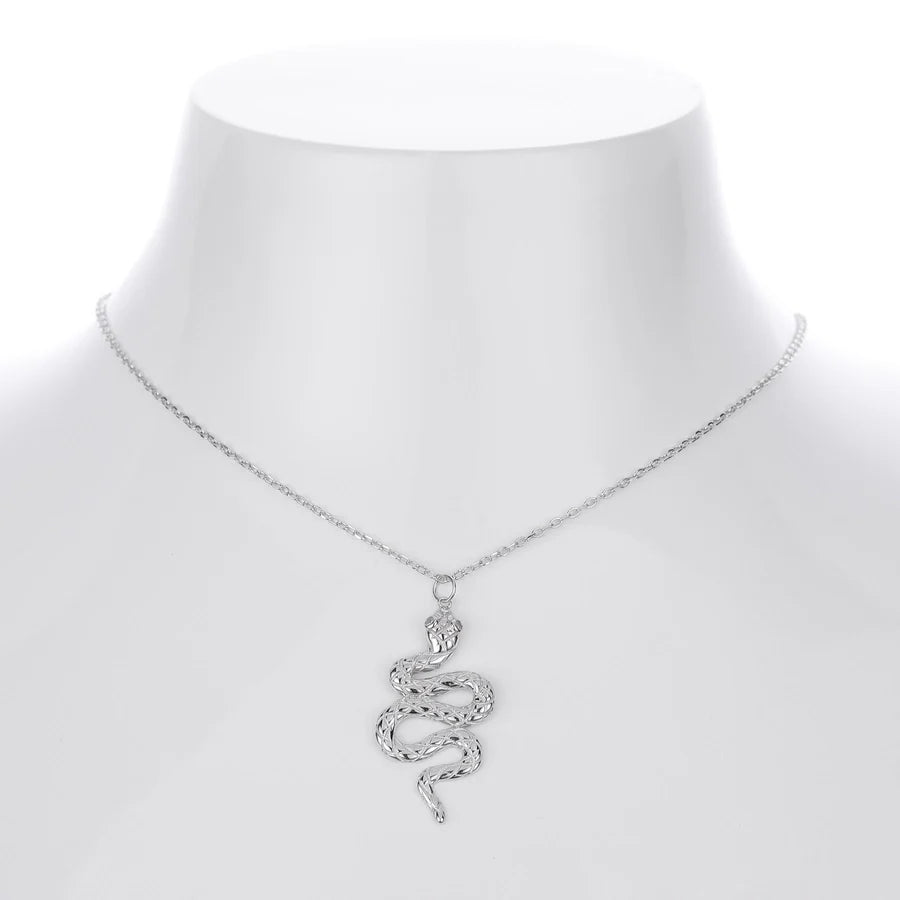 925 Sterlingsilber Zirkon Kabelkette Einlage Schlangenanhänger Halskette | Shop Nory